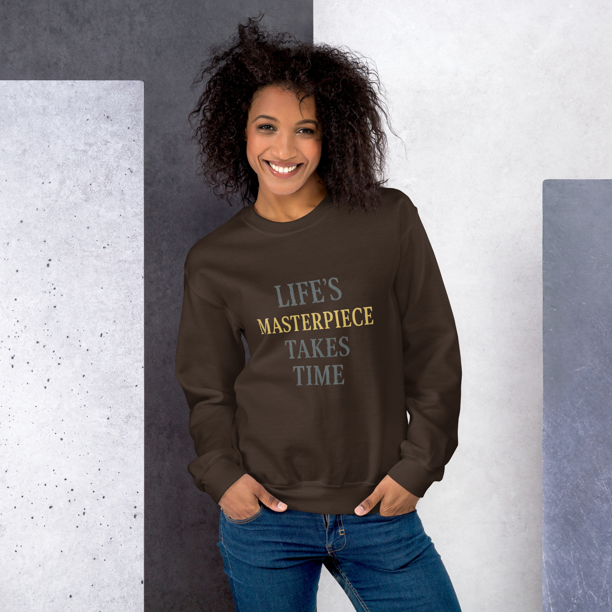 Life's Masterpiece Takes Time Unisex Sweatshirt - Image 9