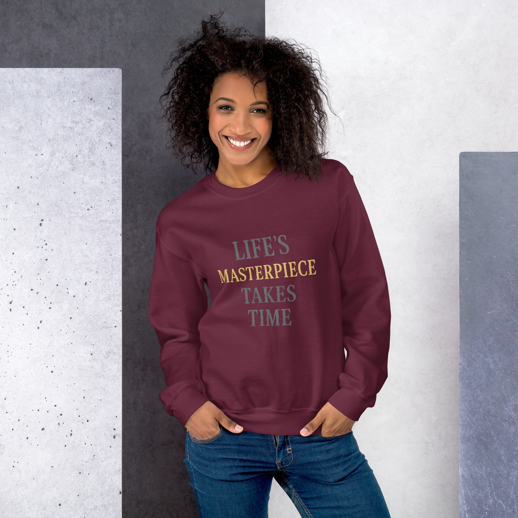Life's Masterpiece Takes Time Unisex Sweatshirt - Image 13