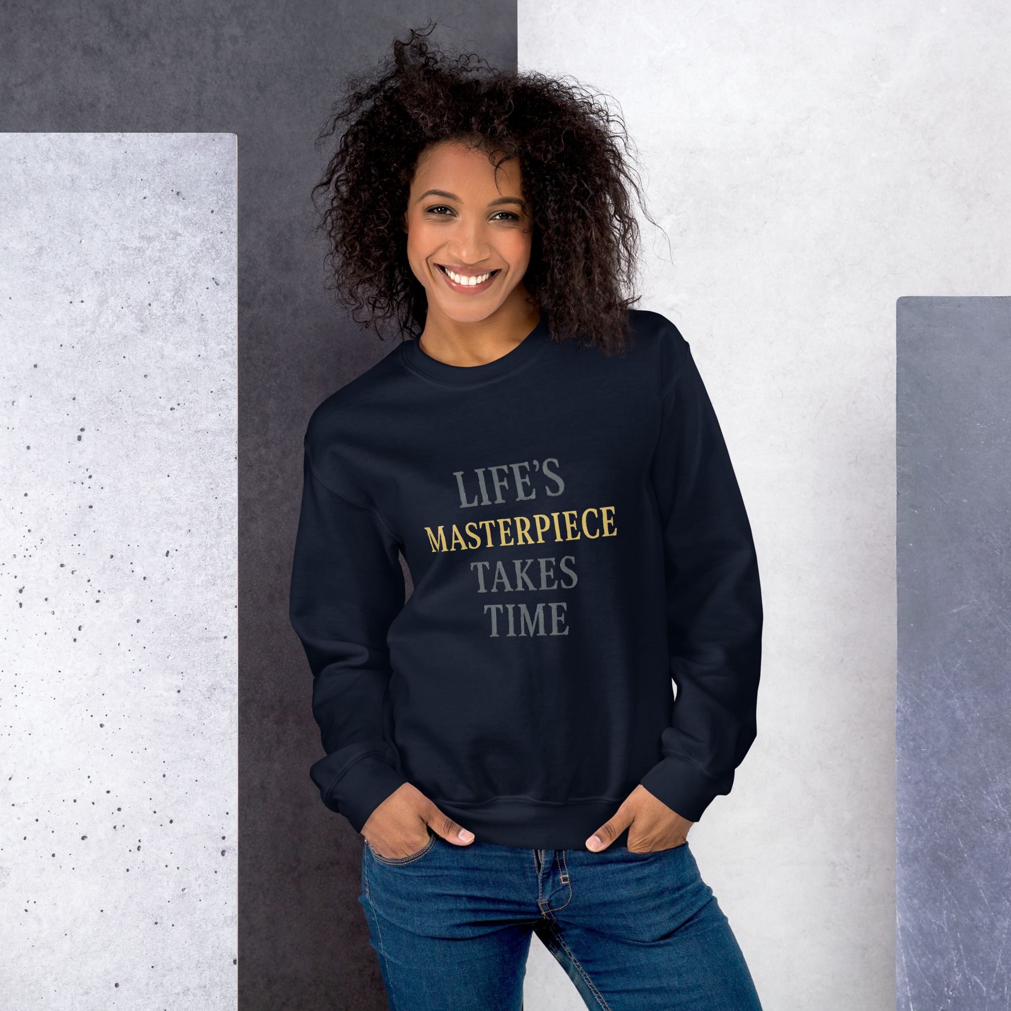 Life's Masterpiece Takes Time Unisex Sweatshirt - Image 5